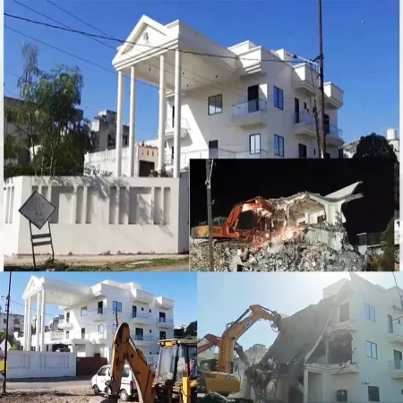 વડોદરાઃ સરકારી જમીન પર કબજો કરીને બનાવાયું 'વ્હાઈટ હાઉસ'