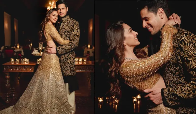 કિયારાના સંગીત લહેંગામાં 98,000 સ્પાર્કલિંગ સ્વારોવસ્કી ક્રિસ્ટલ્સ જડેલા છે, જે 4,000 કલાકમાં બને છે