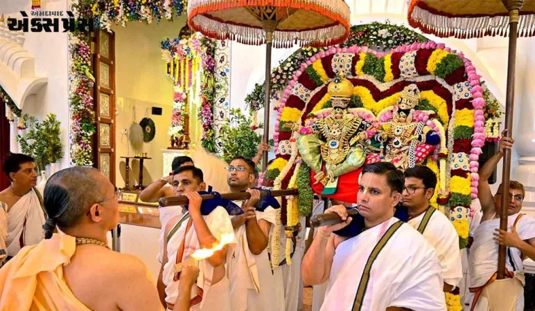 હરે કૃષ્ણ મંદિરના અષ્ટમ  પાટોત્સવ ઉત્સવના બીજા દિવસે થયેલ ભવ્ય ઉજવણી