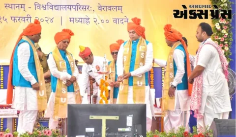 આચાર્ય દેવવ્રતજીની અધ્યક્ષતામાં શ્રી સોમનાથ સંસ્કૃત વિશ્વવિદ્યાલયનો ૧૬મો  પદવીદાન સમારોહ યોજાયો