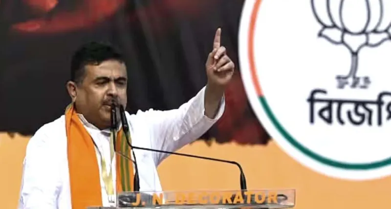 સુવેન્દુ અધિકારીની મુલાકાત: સંદેશખાલી માટે ન્યાય માંગણી કરી 