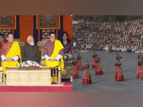 ભૂટાનના કલાકારોએ ભારતીય સંસ્કૃતિમાં, પીએમ મોદીની ભૂટાનની બે દિવસીય મુલાકાત દરમિયાન હિન્દી ગીતો પર પરફોર્મ કર્યું