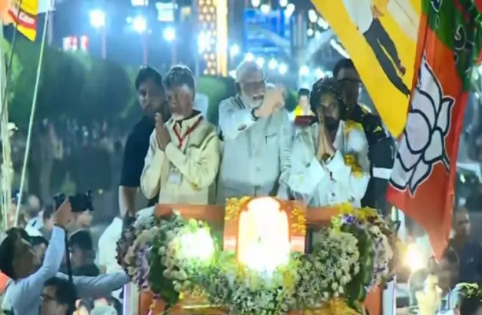 Andhra Pradesh:  આંધ્રપ્રદેશના વિજયવાડામાં પીએમ મોદીનો રોડ શો