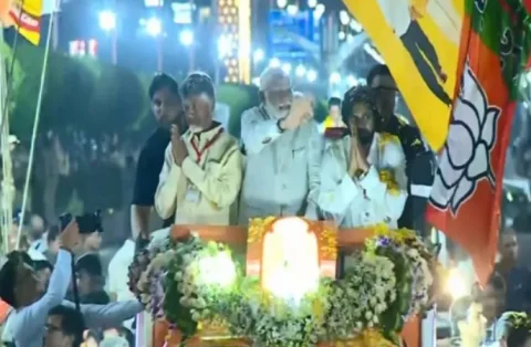 Andhra Pradesh:  આંધ્રપ્રદેશના વિજયવાડામાં પીએમ મોદીનો રોડ શો