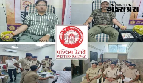 મંડળ રેલવે હોસ્પિટલ સાબરમતીમાં રક્તદાન શિબિરનું આયોજન