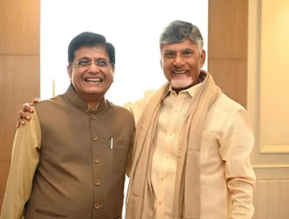 આંધ્રના સીએમ નાયડુ નવી દિલ્હીમાં કેન્દ્રીય મંત્રી ગોયલ અને કિંજરાપુને મળ્યા