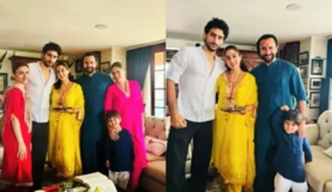 Raksha Bandhan : સારા અલી ખાને ઈબ્રાહિમ અને જેહ સાથે રક્ષાબંધનની ઉજવણી કરી 