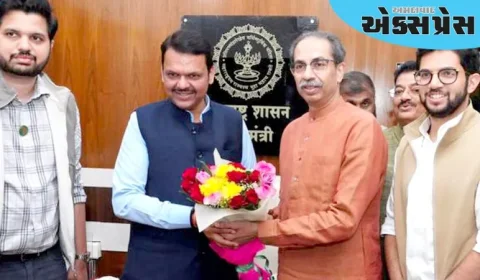 ઉદ્ધવ ઠાકરે CM દેવેન્દ્ર ફડણવીસને મળ્યા, પુત્ર આદિત્ય પણ સાથે, રાજકીય અટકળો તેજ થઈ