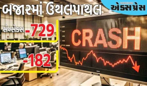 શેરબજારમાં ફરી હાહાકાર, સેન્સેક્સ 729 પોઈન્ટ અને નિફ્ટી 182 પોઈન્ટ ઘટ્યો