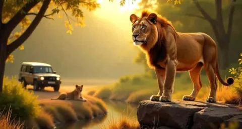 ગીર નેશનલ પાર્કમાં એશિયાટિક સિંહો: ઇતિહાસ અને રસપ્રદ તથ્યો - સંપૂર્ણ માહિતી