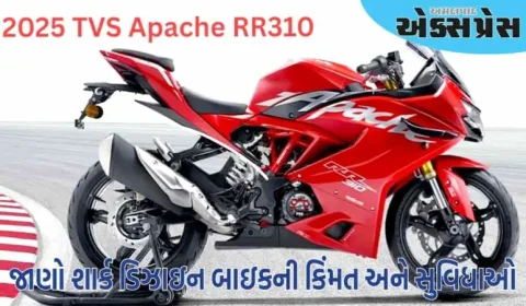 TVS Apache RR310 નું 2025 એડિશન ધમાલ મચાવશે, જાણો શાર્ક ડિઝાઇન બાઇકની કિંમત અને સુવિધાઓ
