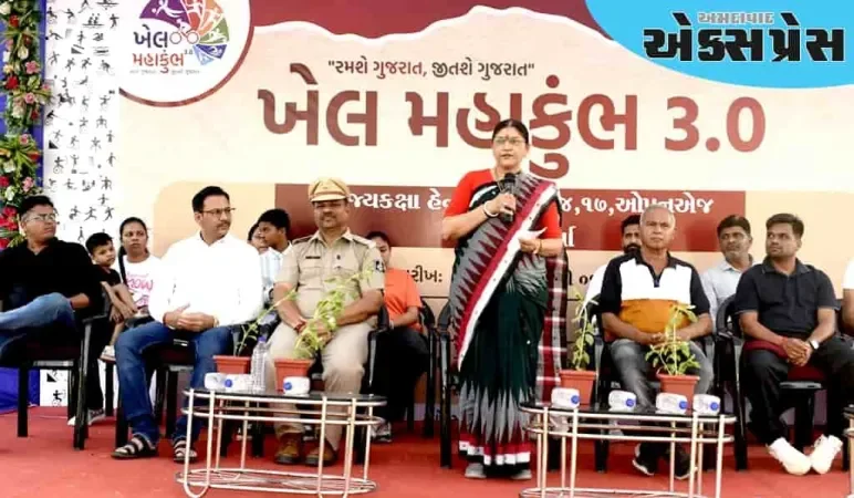 નર્મદા જિલ્લામાં ખેલ મહાકુંભ ૩.૦નો પ્રારંભ કરાવતા નાંદોદના ધારાસભ્યશ્રી ડો.દર્શનાબેન દેશમુખ