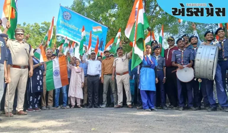 ઓપરેશન સિંદુરની સફળતા પર અમદાવાદ મંડળ પર ત્રિરંગા રેલી નું આયોજન