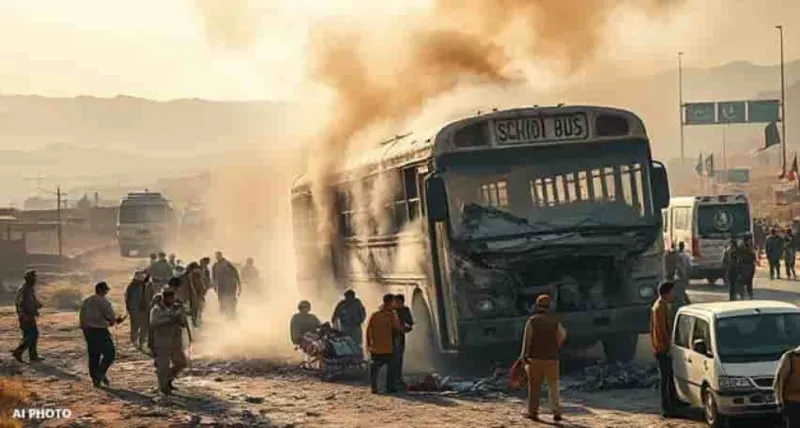 પાકિસ્તાન: બલુચિસ્તાનમાં સ્કૂલ બસ વિસ્ફોટ, 5 બાળકોનું મોત, 38 ઘાયલ | તાજા સમાચાર
