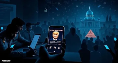 ડોનાલ્ડ ટ્રમ્પના નામે ફેક એપ: કર્ણાટકમાં 200+ રોકાણકારો સાથે 2 કરોડની ઠગાઈ!