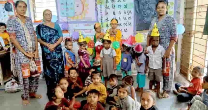 ચાણસ્મા રૂપપુર આંગણવાડીમાં કૃષ્ણ જન્મોત્સવની ઉમંગભેર ઉજવણી