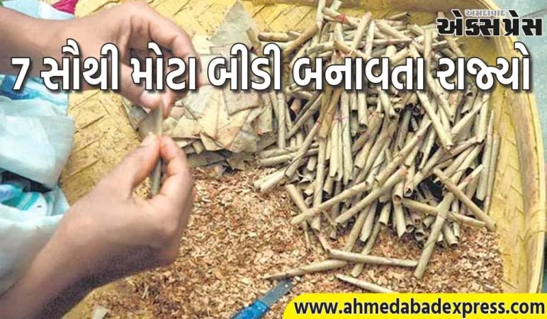 દેશના 7 સૌથી મોટા બીડી બનાવતા રાજ્યો, સરકારે GSTમાં રાહત આપી છે