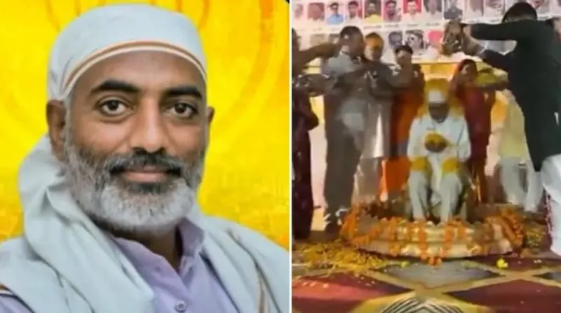 ફૂલોથી અભિષેકનો વિવાદ: BJP સાંસદ દર્શનસિંહ ચૌધરીનો વીડિયો થયો વાયરલ