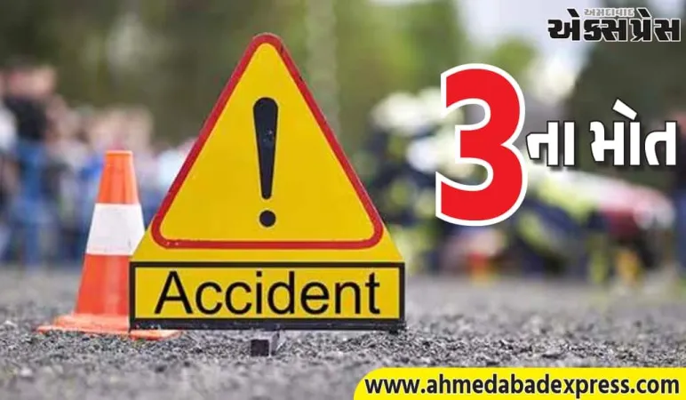 તેજ ગતિથી ચાલતા પોલીસ વાહને ટક્કર મારતા એક પરિવારના ત્રણ સભ્યોના મોત, ભયનો માહોલ