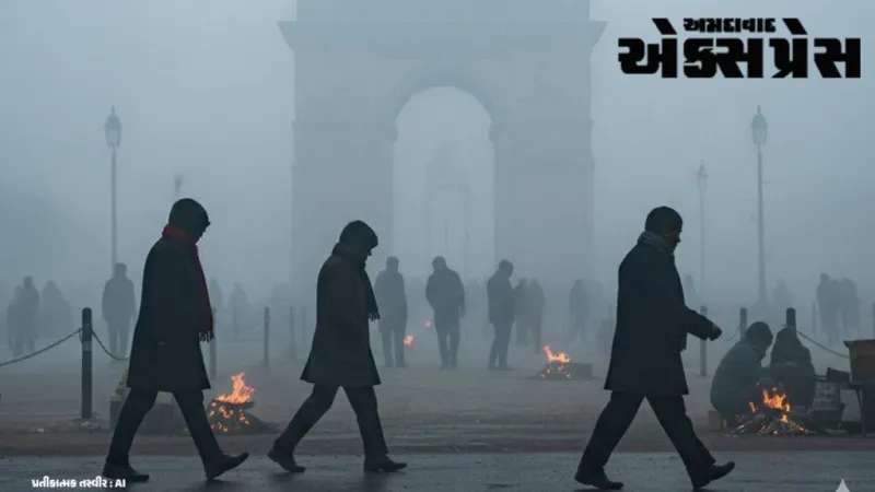 દિલ્હીમાં કકડતી ઠંડી: તાપમાનમાં ધરખમ ઘટાડો, AQI 'નબળી' શ્રેણીમાં યથાવત