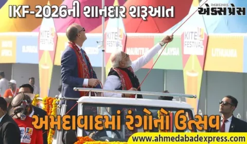 સાબરમતી રિવરફ્રન્ટ પર PM મોદી-જર્મન ચાન્સેલરે ચગાવી પતંગ – IKF-2026ની શાનદાર શરૂઆત