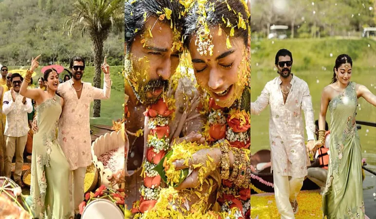 Rashmika-Vijay Haldi: "અમે રંગોમાં ડૂબેલા હતા" રશ્મિકાનો ખુલાસો