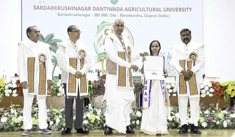 SDAU 21મો પદવીદાન સમારોહ: 36 તેજસ્વીઓને 39 ગોલ્ડ મેડલ એનાયત