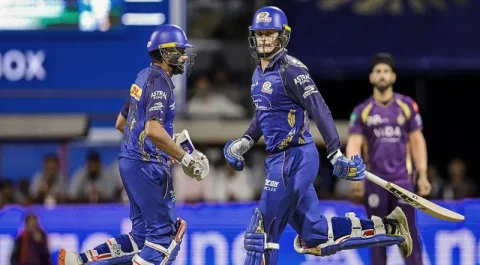 MI vs KKR IPL 2026: રોહિત અને રિકલટનની તોફાની બેટિંગ, મુંબઈએ ૨૨૧ રન ચેઝ કરીને રચ્યો ઇતિહાસ