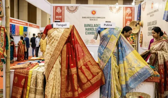 બાંગ્લાદેશની ટાંગાઈલ સાડીનું પ્રદર્શન: દિલ્હીમાં હસ્તકલાનો અનોખો સંગમ