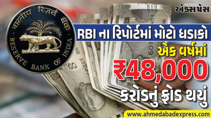 RBI ના રિપોર્ટમાં મોટો ખુલાશો, એક વર્ષમાં ₹48,000 કરોડનું ફ્રોડ થયું