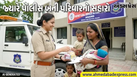 ખાખીનું માનવીય રૂપ: નડિયાદ જેલની પોલીસે મહિલા કેદીને નવજાત શિશુ સાથે વતન પહોંચાડી