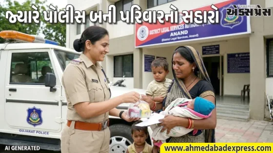 ખાખીનું માનવીય રૂપ: નડિયાદ જેલની પોલીસે મહિલા કેદીને નવજાત શિશુ સાથે વતન પહોંચાડી
