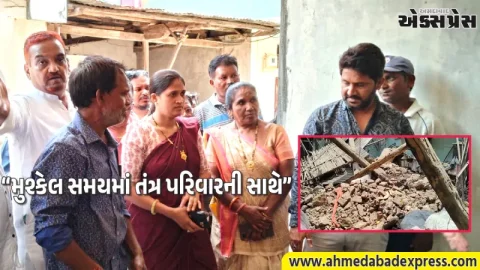 AAP ના જિલ્લા પંચાયત પ્રમુખ અંજનાબેન વસાવાએ લાચરસમાં શોકગ્રસ્ત પરિવારની મુલાકાત લીધી