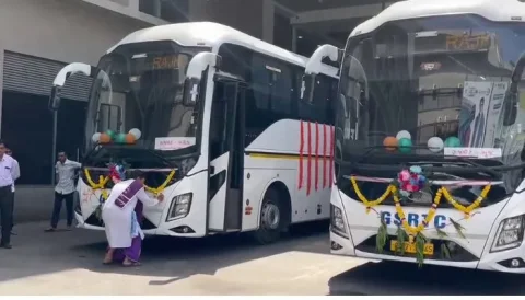  દ્વારા રાજકોટ વિભાગને ભુજ અને વડોદરા રૂટ માટે 5 નવી AC વોલ્વો બસો ફાળવાઈ