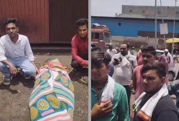 નરોડા આગ દુર્ઘટના: શ્રમિકના મોત બાદ પરિવારજનોનો કંપની સામે વિરોધ પ્રદર્શન