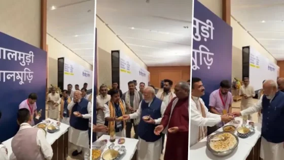 વડાપ્રધાન મોદીએ નેતાઓ સાથે ભારત મંડપમમાં ઝાલમુરીની મજા માણી
