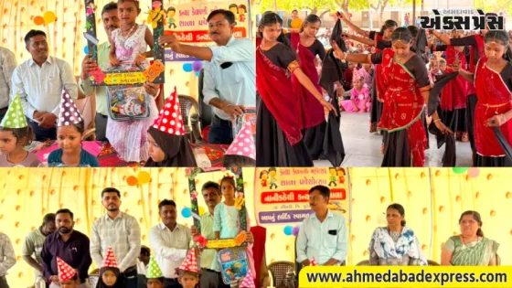 નાની કઠેચી કન્યા પ્રાથમિક શાળા ખાતે શાળા પ્રવેશોત્સવ અને કન્યા કેળવણી મહોત્સવની ઉજવણી