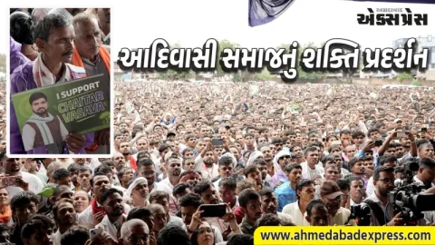 ડેડિયાપાડામાં જનસમુદ્ર: ધારાસભ્ય ચૈતર વસાવાના સમર્થનમાં ઉમટ્યું લાખોનું માનવ મહેરામણ