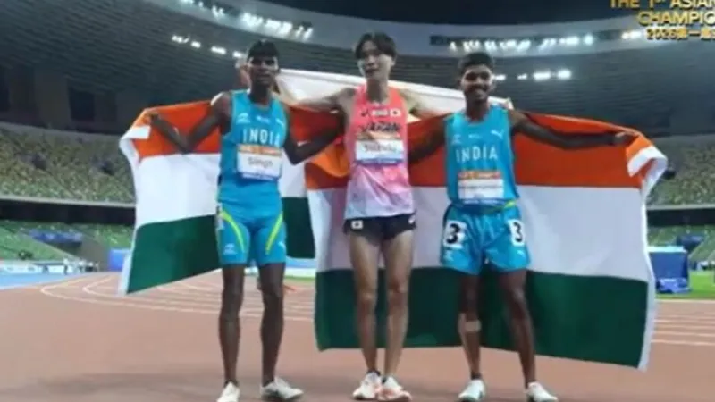 એશિયન U-23 એથ્લેટિક્સ ચેમ્પિયનશિપ: ભારતે પ્રથમ દિવસે 5 મેડલ જીત્યા, જેમાં એક સુવર્ણનો સમાવેશ