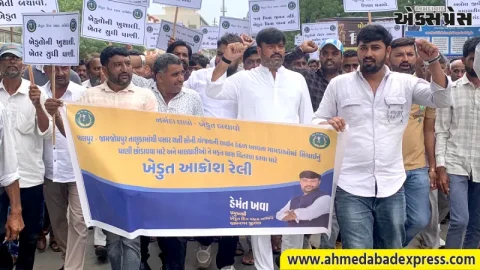 લાલપુરમાં ખેડૂતો અને માલધારીઓનું ઉગ્ર આંદોલન: ધારાસભ્ય હેમંત ખવાની આગેવાનીમાં પ્રતિક ભૂખ હડતાલ