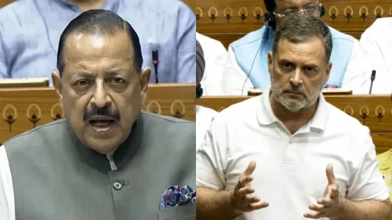 રાહુલ ગાંધીને ' ' હતું: સંસદમાં જીતેન્દ્ર સિંહનો Gen Z કટાક્ષ