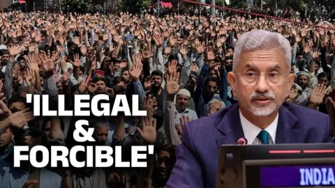  ચૂંટણી: ભારતનો પાકિસ્તાન પર પ્રહાર, 'ગેરકાયદેસર કબજાને છુપાવવાનો કોસ્મેટિક પ્રયાસ'