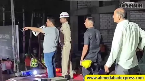 ગાંધીનગરના કુડાસણ સ્લેબ દુર્ઘટનામાં તમામ શ્રમિકો સુરક્ષિત: નાયબ મુખ્યમંત્રી હર્ષ સંઘવી અને આરોગ્ય મંત્રીએ લીધી મુલાકાત