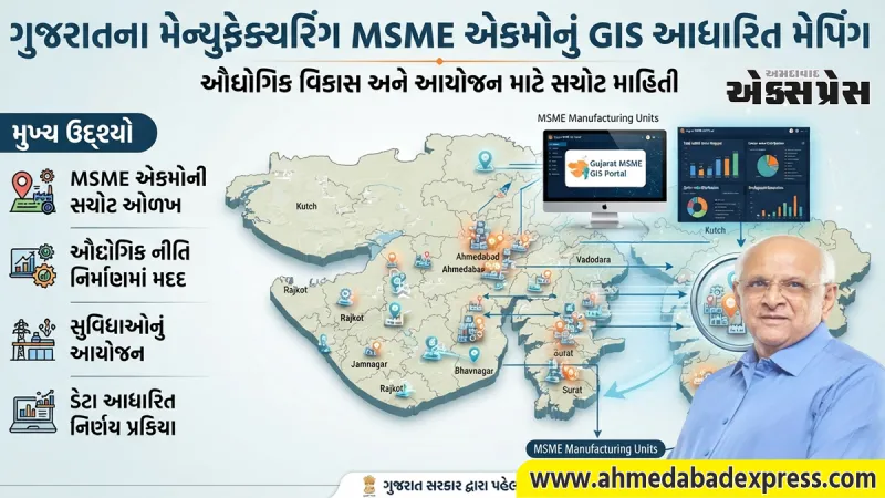 ગુજરાતમાં મેન્યુફેક્ચરિંગ એમએસએમઈ એકમોનું જીઆઈએસ મેપિંગ