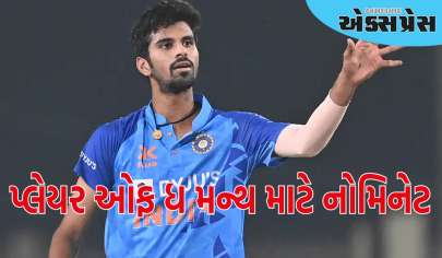 વોશિંગ્ટન સુંદર ICC પ્લેયર ઓફ ધ મંથ એવોર્ડ માટે નોમિનેટ